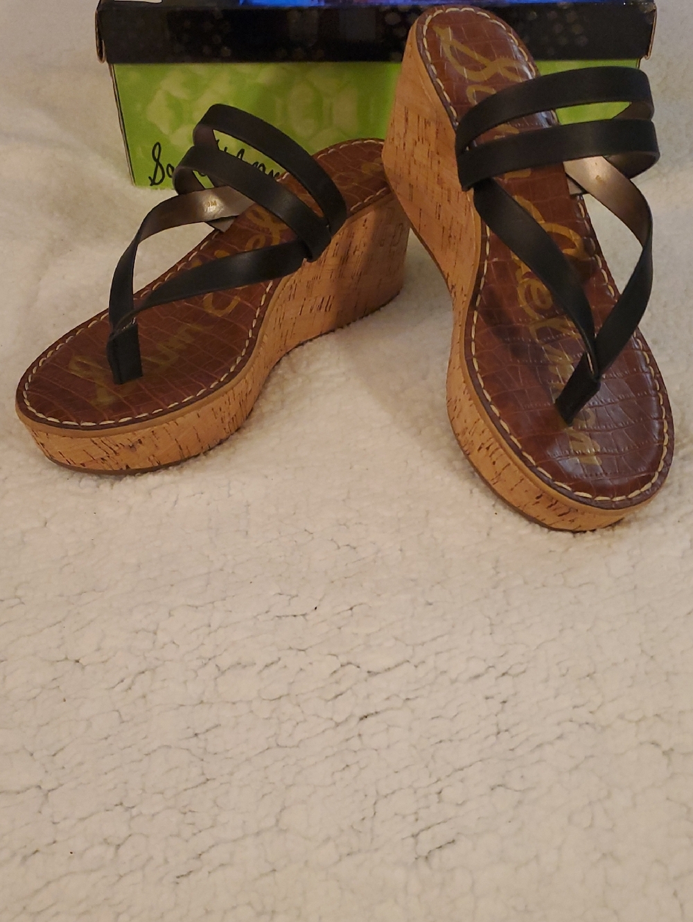 NWB - Sam Edelman Rasha Black Leather Sandals - WOMEN'S SZ 9